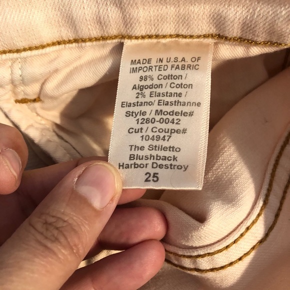 Current/Elliott pink stiletto distressed jean s 25 - Picture 9 of 9